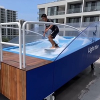 Machine à faire des vagues artificielles mobiles pour usage commercial - Construction en acier, simulateur de vagues non gonflable pour la maison, le parc aquatique et l'aventure