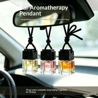 Diffuseur de parfum pour voiture suspendu, flacon en verre, huile essentielle, désodorisant longue durée pour rétroviseur