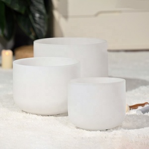 SUCCESS 432Hz Frosted Quartz Crystal Singing Bowls a <strong>B</strong> C D E F <strong>G</strong> Note Set of 7 Crystal Singing Bowls - Product Image 5