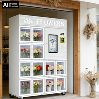 Distributeur automatique de fleurs nouvelle tendance pour centres commerciaux et gares de métro, avec réfrigérateur intelligent et armoire à fleurs