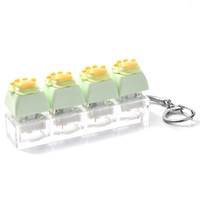 High Quality Wholesale Cute Backpack Accessories Keycap Key Chain Fidget Clicker Keychain Decompression Toy Cat's Claws Keypad