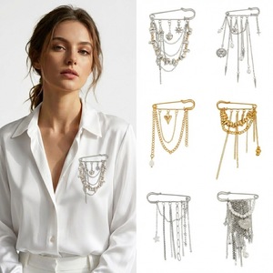 Broche de borlas con cadena de cuentas CCB irregulares remachadas JOYSON, joyería de moda <span class=keywords><strong>para</strong></span> mujer, accesorios <span class=keywords><strong>para</strong></span> trajes de fiesta, pantalones, regalo - Product Image 3