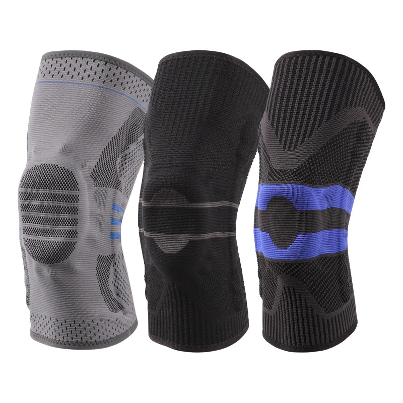 SHIWEI-2173#Gel pad Sports Knee Support Anti-Slip Strip Compression Knee Brace Protector Sleeve