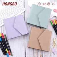 Hongbo Personal Best-seller A7 Saffiano Epi Leather Money Binder Card Wallet avec Fly Leaf & Budgeting Enveloppes Disponibles