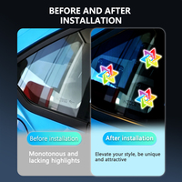 Feu de signalisation de sécurité sans fil à LED solaire pour voiture, anti-collision, rechargeable par USB-C, pour vitre arrière, avec support de logo personnalisé