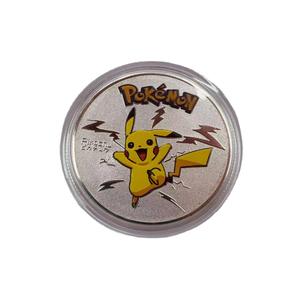 Pièces commémoratives 3D en fer plaqué or et argent, peintes couleur Pika, sur le thème de la série Pocket Monster, articles de collection en métal moulé sous pression - Product Image 4