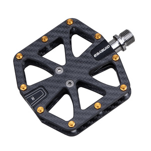 Ultralight <strong>Carbon</strong> Fiber Bicycle Pedals Titanium Alloy Axle &amp; 3 Sealed <strong>Bearings</strong> for Road Bikes Kids' Bikes BMX MTB - Product Image 3