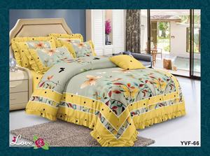 Ensemble de literie de luxe drap plat en coton avec housse de couette 6 pièces ensemble de housse de couette et drap de lit pour chambre à coucher - Product Image 4