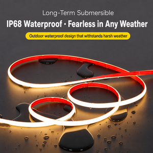 Bande lumineuse LED COB 220V 100m IP67 étanche en silicone sans pilote pour extérieur, jardin, clôture, décoration de Noël et de fête - Product Image 3