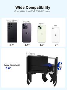 Support de téléphone réglable à 360 ° pour voiturette de golf pouvant contenir des appareils de 4.7 à 7.1 pouces, compatible avec voiturette de golf, vélo, moto et poussette - Product Image 6