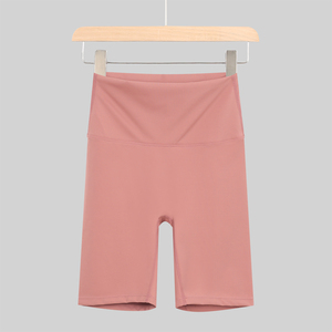 Shorts de yoga taille haute pour femmes, séchage rapide, élastiques, en Spandex/Nylon, leggings de fitness, couleur unie - Product Image 5