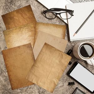 48pcs Retro thư giấy văn phòng phẩm DIY Sổ tay sổ lưu niệm trang trí chất liệu giấy thiết kế cổ điển A4 giấy cho thư bằng văn bản - Product Image 2