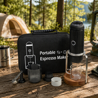 Machine à café portable à extraction haute pression pour capsules et café moulu, idéale pour le camping, la maison et le bureau