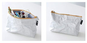 Custodia cosmetica per trucco in carta Kraft lavabile impermeabile multifunzione leggera <span class=keywords><strong>Tyvek</strong></span> con pellicola in PVC - Product Image 5