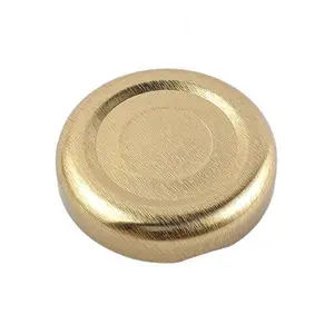 Özelleştirilmiş 38mm 43mm 48mm teneke metal büküm kapakları kavanoz kapağı