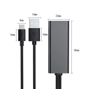 Feichao Micro USB Power để RJ45 10/100Mbps Ethernet Card Mạng Adapter cho lửa TV Stick Chromecast Google mà không cần bộ đệm.