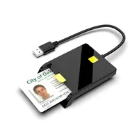 Rocketek Usb 연락처 스마트 카드 리더 기계 휴대 전화 Sim 카드 신용 직불 은행 Emv IC ID 카드 리더