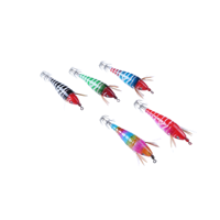 Leurre dur de pêche en eau salée pour calamar, motif dragon, ligne fluorescente, simulation horizontale, lumière nocturne, en plastique, pour crevettes, Luya