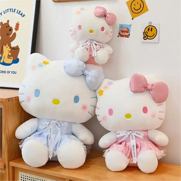 Hot selling Kt Cat Stuffed & Plush Toy Animal Kitty Dolls Cute Kitty Stuffed Toys Children Cat Throw Pillows Claw Machine