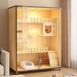 Personnalisable Extra Large Intérieur/Extérieur Cage pour Chat Espace Libre Nid pour Chat Unique Intérieur/Extérieur Chat Vitrine Design Extérieur Chat Villa - Product Image 4