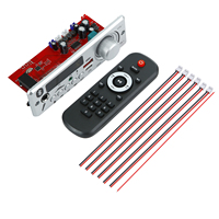 Reproductor MP3 para Auto de 80W, Radio FM, Micrófono de 6.5mm, 12V, AUX, USB, Manos Libres, Grabadora, Decodificador y Amplificador MP3 para Auto con Ranura TF