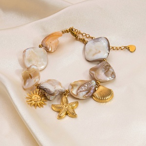 INS Style Women's 18K Gold Stainless Steel Jewelry Trendy Princess Cut Pendant Link <b>Chain</b> Necklace Bracelet for Party Oceania - Product Image 3