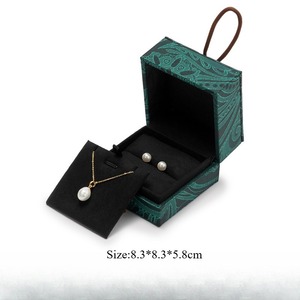 Caja de Jade y Jadeíta Personalizada con Patrón de Brocado Bordado, Caja de Joyería, Caja de Regalo - Product Image 6