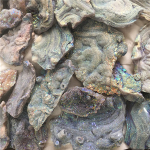 Cristal curativo de cuarzo Natural, piedra Natural de dumortierita, cristal Natural rugoso Aura <span class=keywords><strong>Calcedonia</strong></span> plano para Decoración - Product Image 5