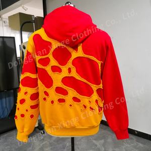 Service OEM Streetwear Heavyweight 500GSM Personnalisé Surdimensionné Brodé Gaufré Imprimé Molleton Bouclette Coupe Boxy Courte Homme - Product Image 3