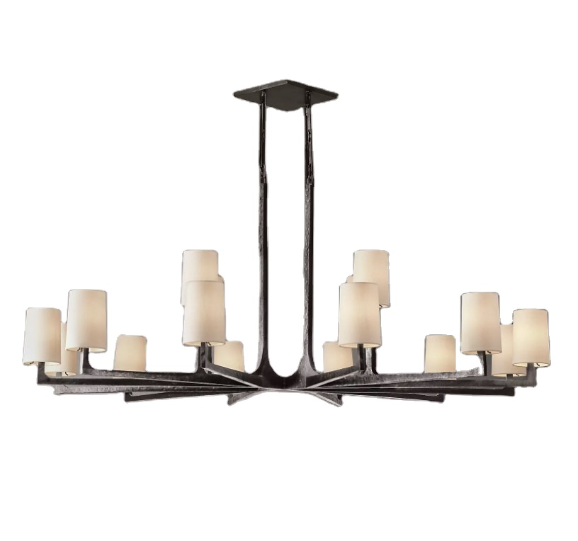 light chandelier luxury light iron crystal five-tier round 60