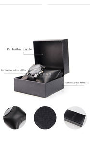 Boîte à montres en cuir de luxe haut de gamme pour homme et femme, boîtes d'emballage pour montres avec logo personnalisé, matériau en cuir PU, présentoir pour montres - Product Image 2