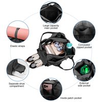 Sac de sport grande capacité avec logo personnalisé, porte-tapis de yoga et compartiment humide
