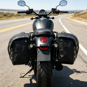 Sacs de selle universels imperméables pour <span class=keywords><strong>moto</strong></span>, sacs latéraux durables en cuir PU, sacs à outils, sacs de bagages, sacs de selle pour cruiser - Product Image 6