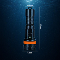 Lampe de plongée OCSHARK D28, étanche IPX8, 1800 lumens, lampe torche LED sous-marine, 26650 SFT40, lampe de plongée