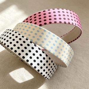 Diadema de satén con lunares vintage para verano, diseño minimalista francés, accesorios para el cabello versátiles para el día a día de las mujeres - Product Image 3