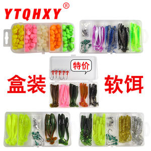 Ensemble d'appâts souples en forme de queue de T, 8 cm, 3 g, avec hameçons à tête plombée de 3,5 g, pour la pêche au bar, kit de leurres, accessoires de pêche en eau douce et salée - Product Image 2