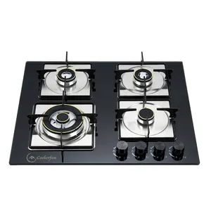 gas cooker estufas 4 burners home appliance kitchen recessed tempered glass gas stove cooker gas hob cooking appliances gasoline