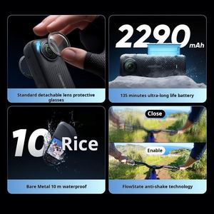 X625 Insta360 X4 Waterproof 8k 360 Action <b>Camera</b>, 4k Wide-angle Video,135 Min Battery Life, Ai Editing, Stabilization, for Sport - Product Image 3