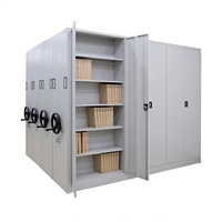 Muebles de oficina, archivadores de metal, estantes manuales para documentos, estantería compacta móvil para sala de archivo