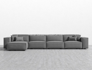 Sofás de Diseño Moderno Italiano, Muebles de Sala de Estar, Sofá Modular de Tela de Lujo - Product Image 4