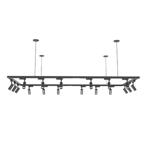 In alluminio <span class=keywords><strong>4</strong></span> fili 3 circuito sistema di luci a binario accessori accessori per sospensione da soffitto kit asta di montaggio regolabile lunghezza - Product Image 5