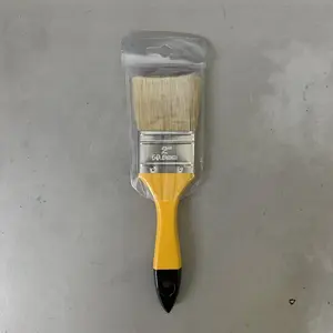 Hot Sale 1/2" To 4" Flat Paint Brush With Yellow Wooden Handle