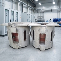 Four de fusion électrique 500 kg-5 tonnes pour la fonte de rebuts d'aluminium et de cuivre, four à induction pour la production en petites séries