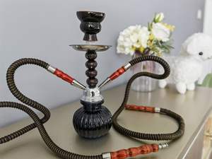 Fábrica transfronteriza caliente 32 cm pequeño doble acrílico Color Maya Hookah con sabor cuenco laca técnica Hookah carbón - Product Image 5