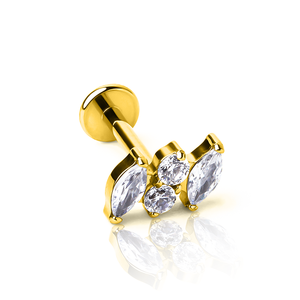 5A Zircon Stones chủ đề nội bộ Titan G23 lope ear piercing đồ trang sức giải phóng mặt bằng bán và Giảm giá trên hàng tồn kho - Product Image 4