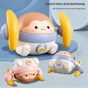 Muñeco de Plástico con Sonido y Luz Eléctricos <span class=keywords><strong>para</strong></span> Bebés, Juguete Educativo Temprano <span class=keywords><strong>para</strong></span> Practicar Gateo y Levantar <span class=keywords><strong>la</strong></span> Cabeza - Product Image 2