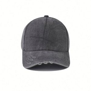 Gorra de Béisbol Vintage Lavada y Desgastada al por Mayor, Nueva Gorra Deportiva de Béisbol de Dos Tonos y Color Sólido - Product Image 4