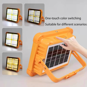 Không thấm nước di động cầm tay LED năng lượng mặt trời Đèn pha sạc năng lượng mặt trời-Powered ánh sáng khẩn cấp màu vàng - Product Image 4