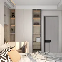 Porte en bois moderne simple chambre à coucher intérieur bois massif composite salle d'ingénierie salle personnalisée porte en bois couleur