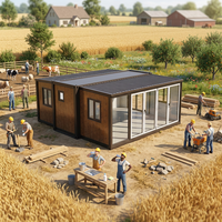 Grande Maison Préfabriquée Pliable 20 pieds Maisons Extensibles Personnalisées Maisons Modernes de Luxe Prêtes à Habiter